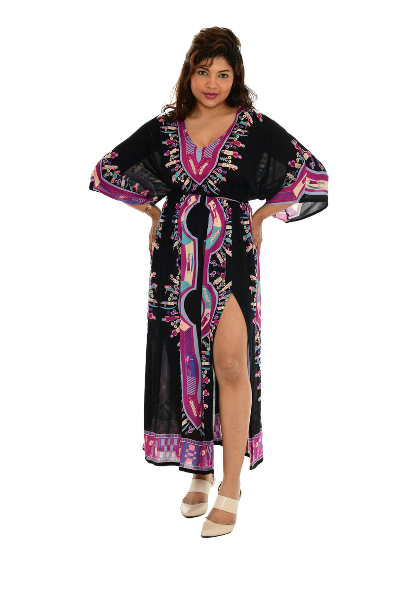 Geometric Print Maxi Dress - Shoreline Wear, Inc.