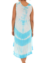 Tie Dye Floral Rayon Dress - Shoreline Wear, Inc.