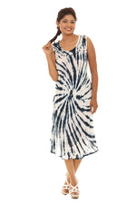Spiral Tie Dye Rayon Sundress - Shoreline Wear, Inc.