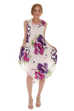 Floral Scoop Neck Sleeveless Dress - Shoreline Wear, Inc.