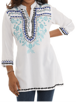 Mandarin collar With Embroidery - Shoreline Wear, Inc.