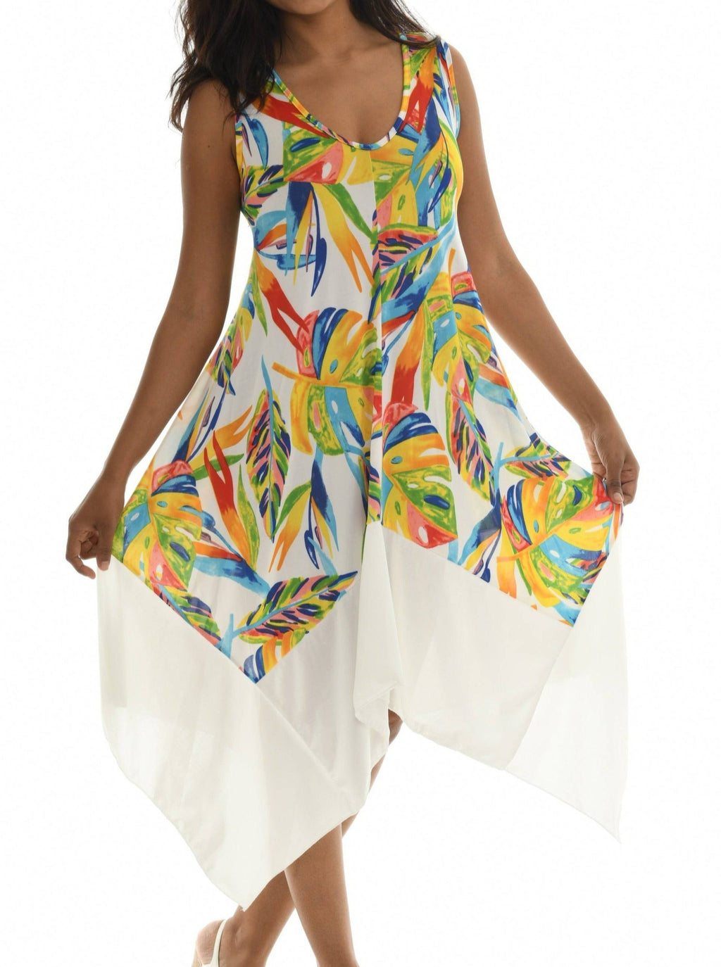 Floral Sidetail Sleeveless Dress - Shoreline Wear, Inc.