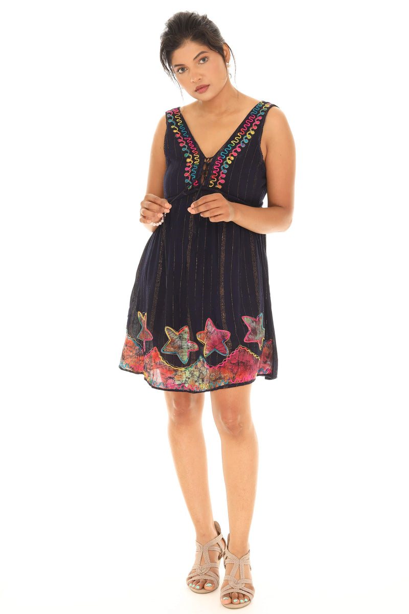 Floral V-Back Sleeveless Dress - Shoreline Wear, Inc.