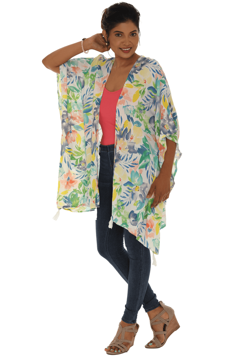 Tropical Print Kimono - Shoreline Wear, Inc.