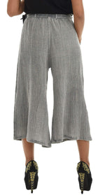 Blue & Grey Crop Paper Bag Pants - Shoreline Wear, Inc.