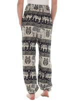 Black & Cream Elephant High-Waisted Pants - Shoreline Wear, Inc.