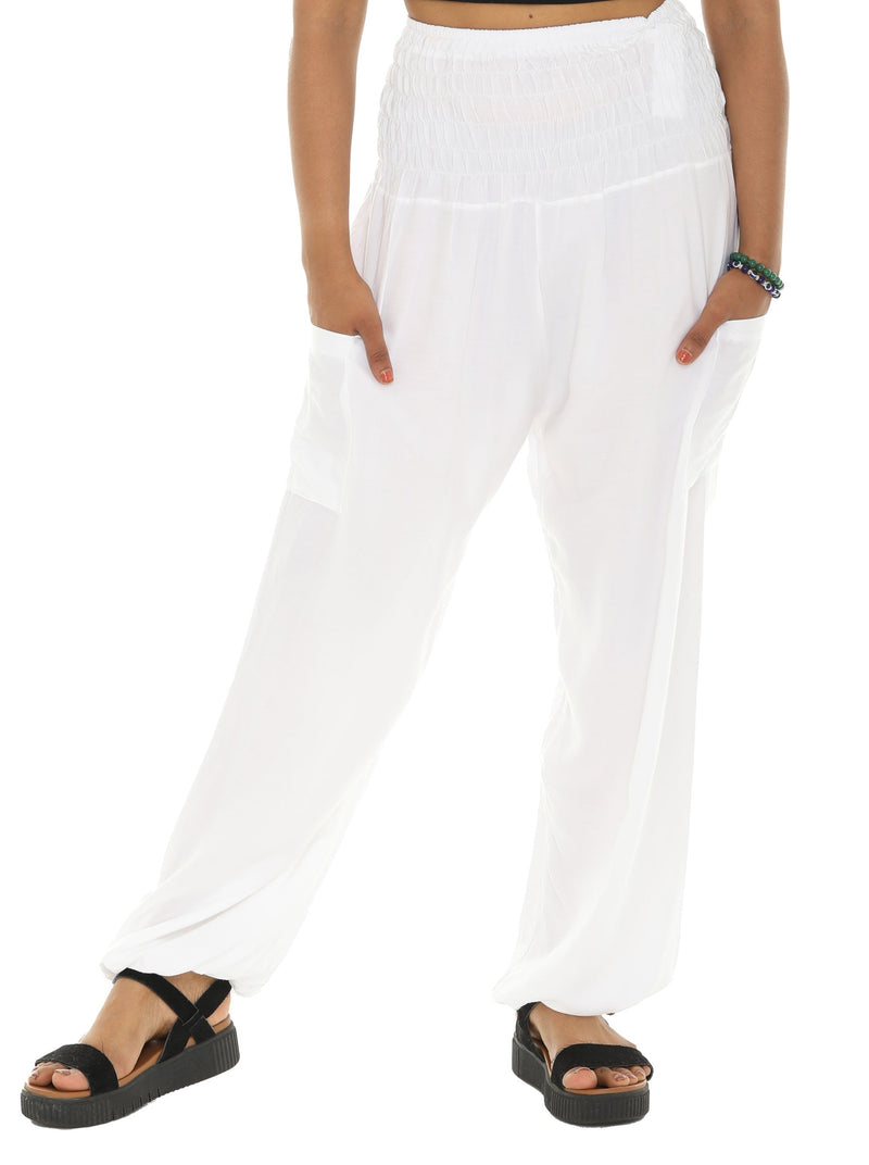 White & Black High-Waisted Pants - Shoreline Wear, Inc.