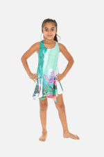 Kid's Knitting Short Dress With Fun Octopus