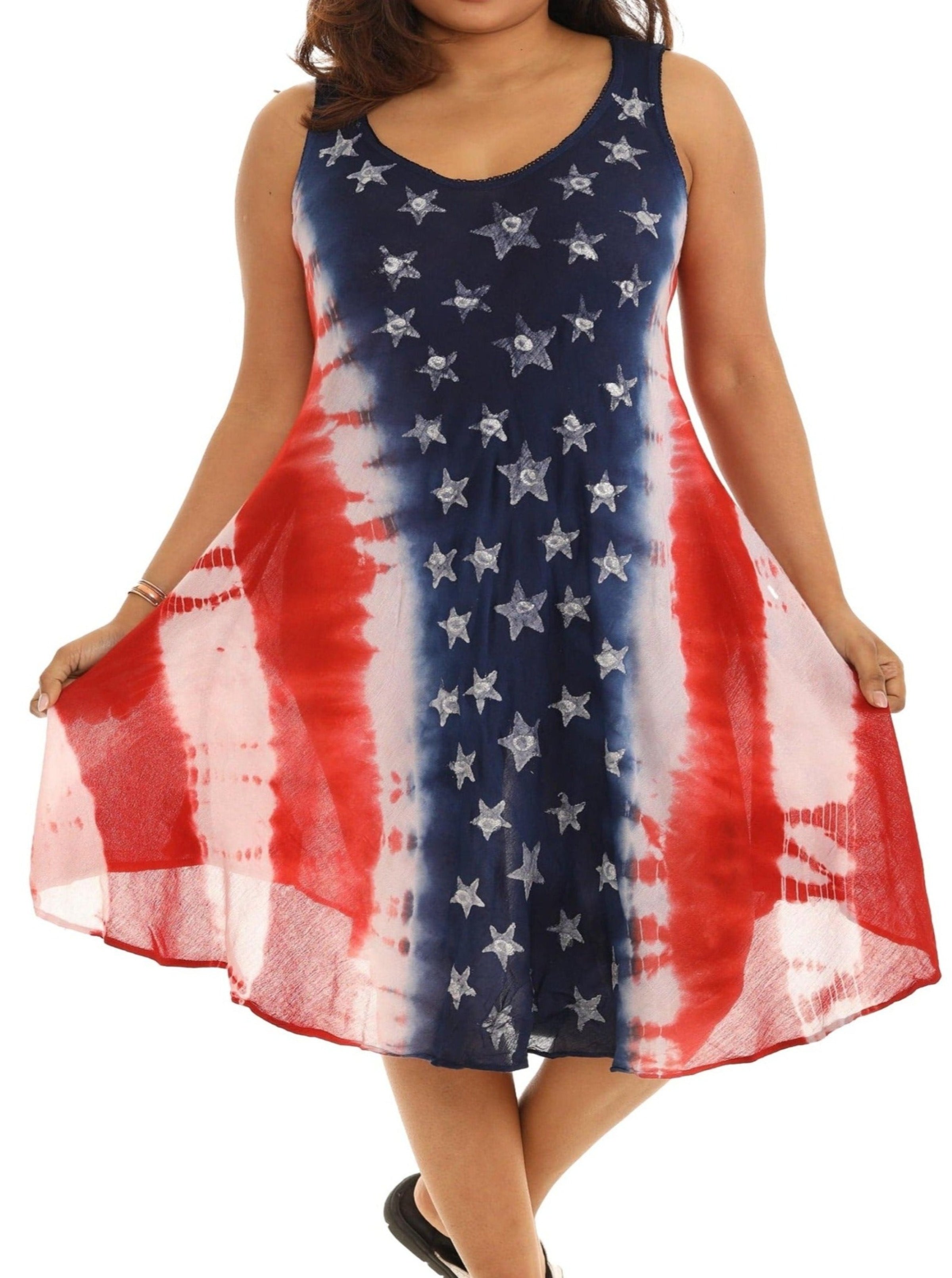 American Umbrella Flag Dresses - 1X American Umbrella Flag Dresses - 1X