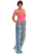 Boho Tie Dye Floral Batik Print Pants - Shoreline Wear, Inc.