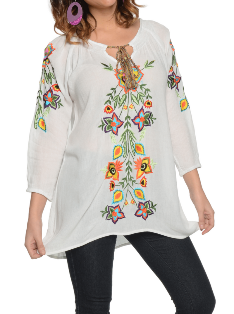 Embroidery Tunic For Summer - Shoreline Wear, Inc.