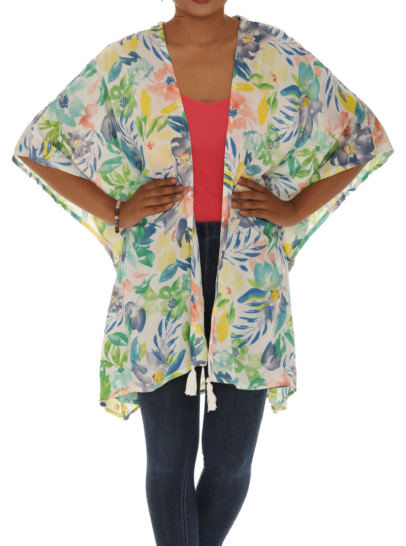 Tropical Print Kimono - Shoreline Wear, Inc.