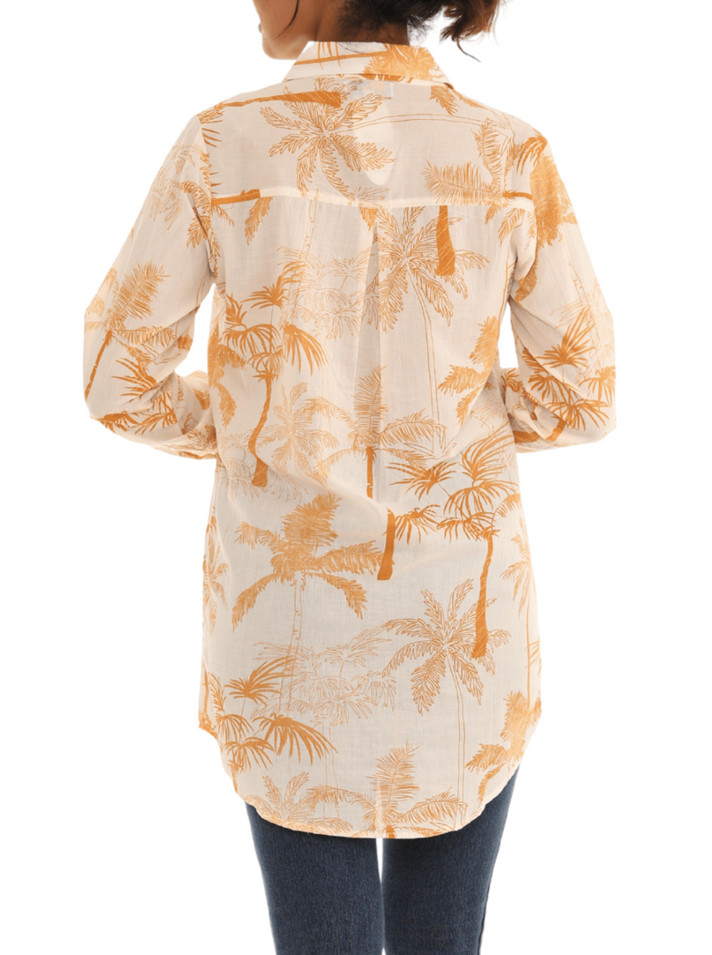 Palm Tree Print Women Shirt - Shoreline Wear, Inc.