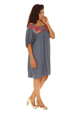 Floral embroidery shift dress - Shoreline Wear, Inc.