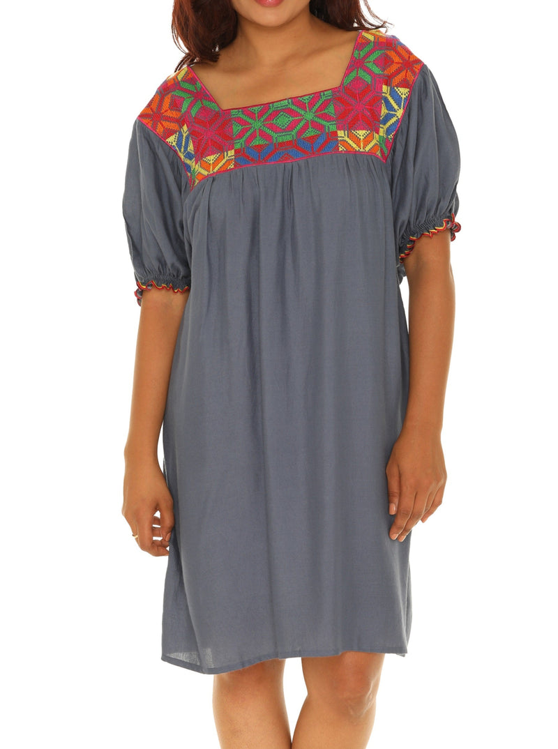 Floral embroidery shift dress - Shoreline Wear, Inc.