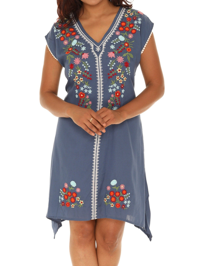 Embroidered cotton dress - Shoreline Wear, Inc.