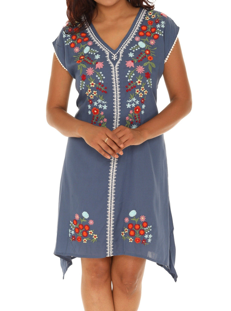 Embroidered cotton dress - Shoreline Wear, Inc. Embroidered cotton dress - Shoreline Wear, Inc.