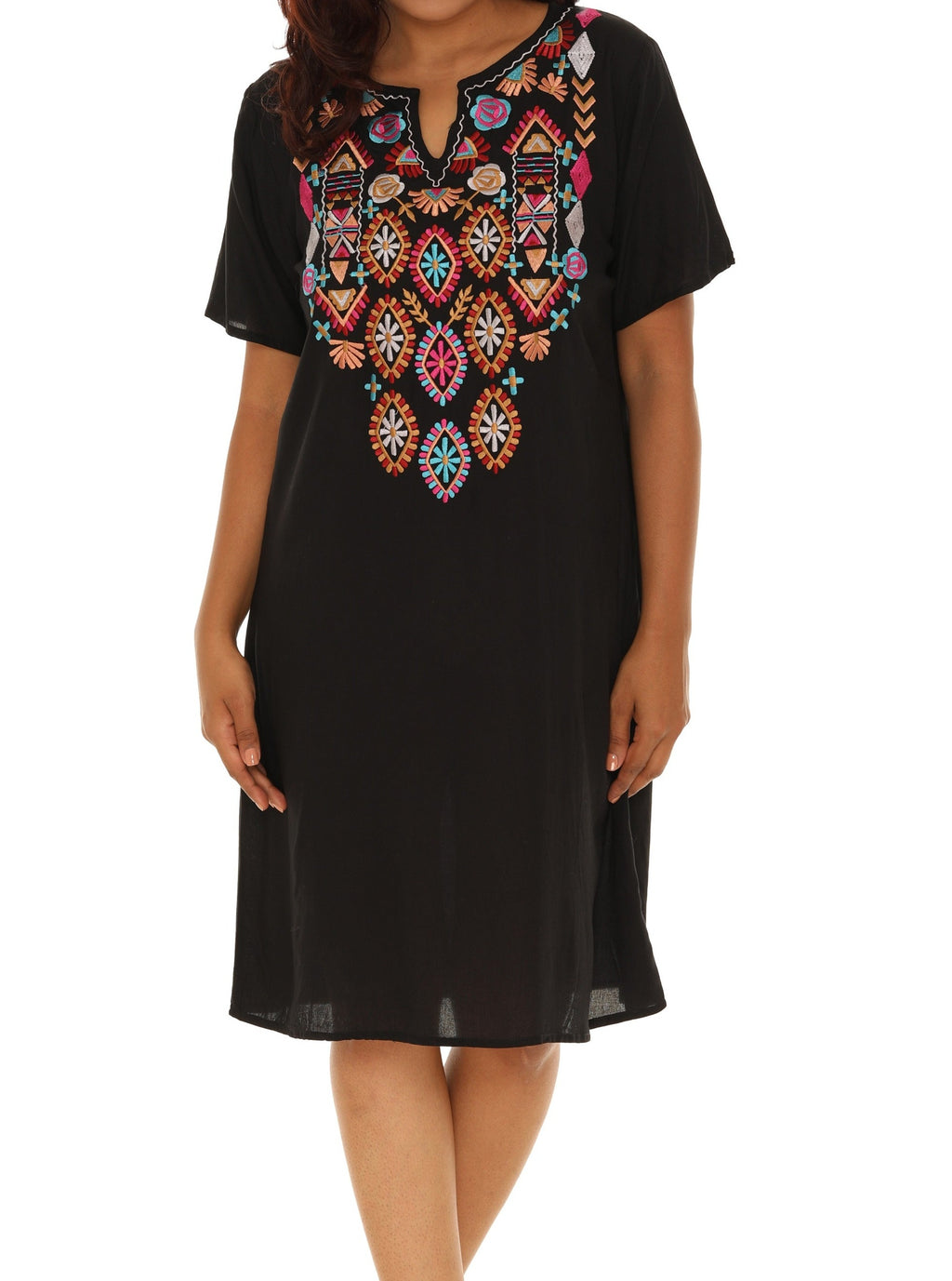 Floral Embroidery dress - Shoreline Wear, Inc.